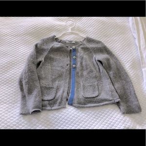 Baby Boden gray cardigan sweater